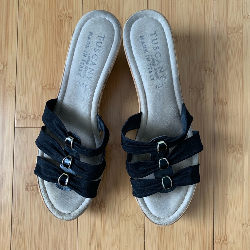 Wedge Cork Sandals by Tuscany Sz 10W
